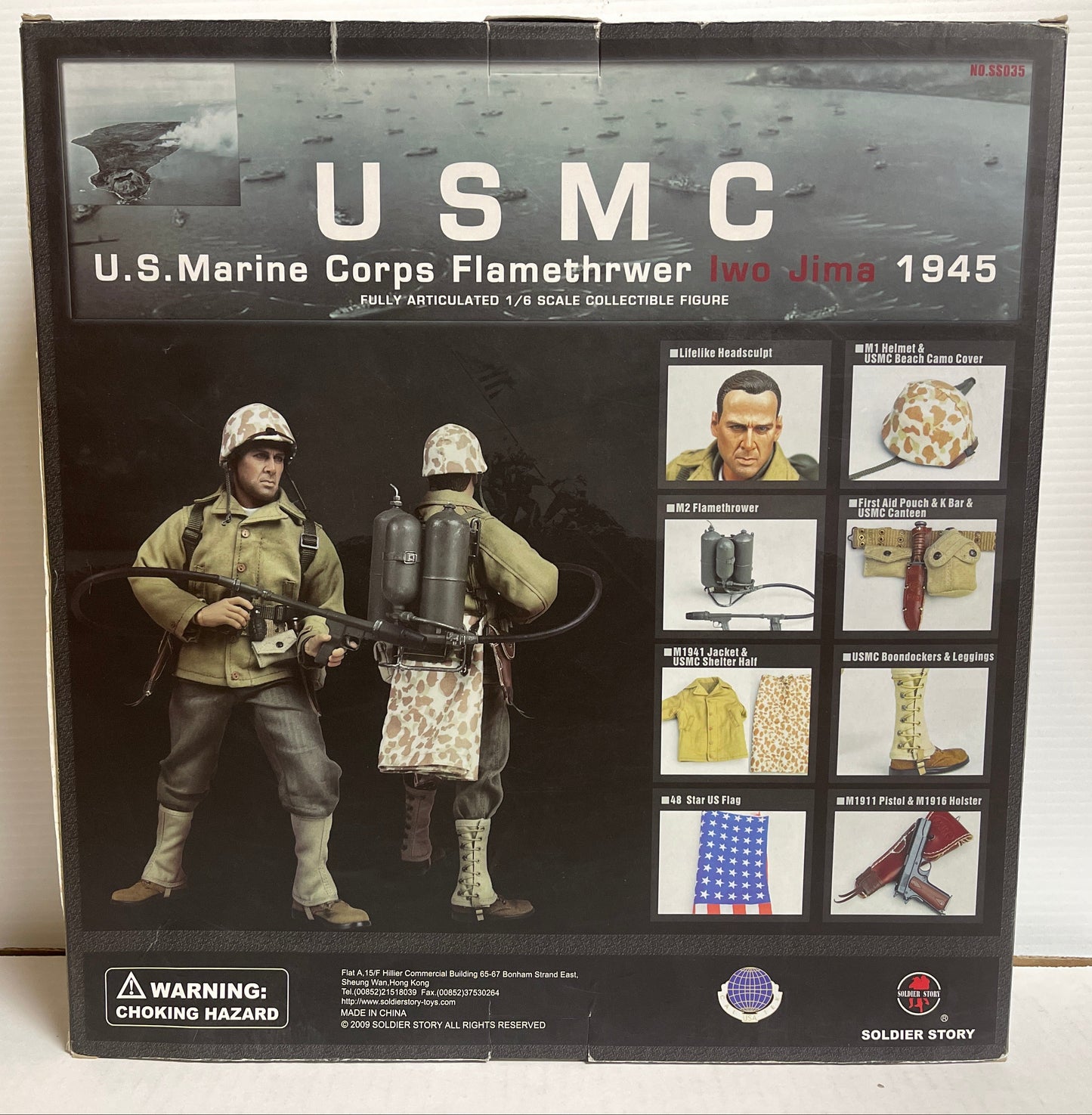 USMC U.S. Marine Corps Flame Thrower IWO JIMA 1945