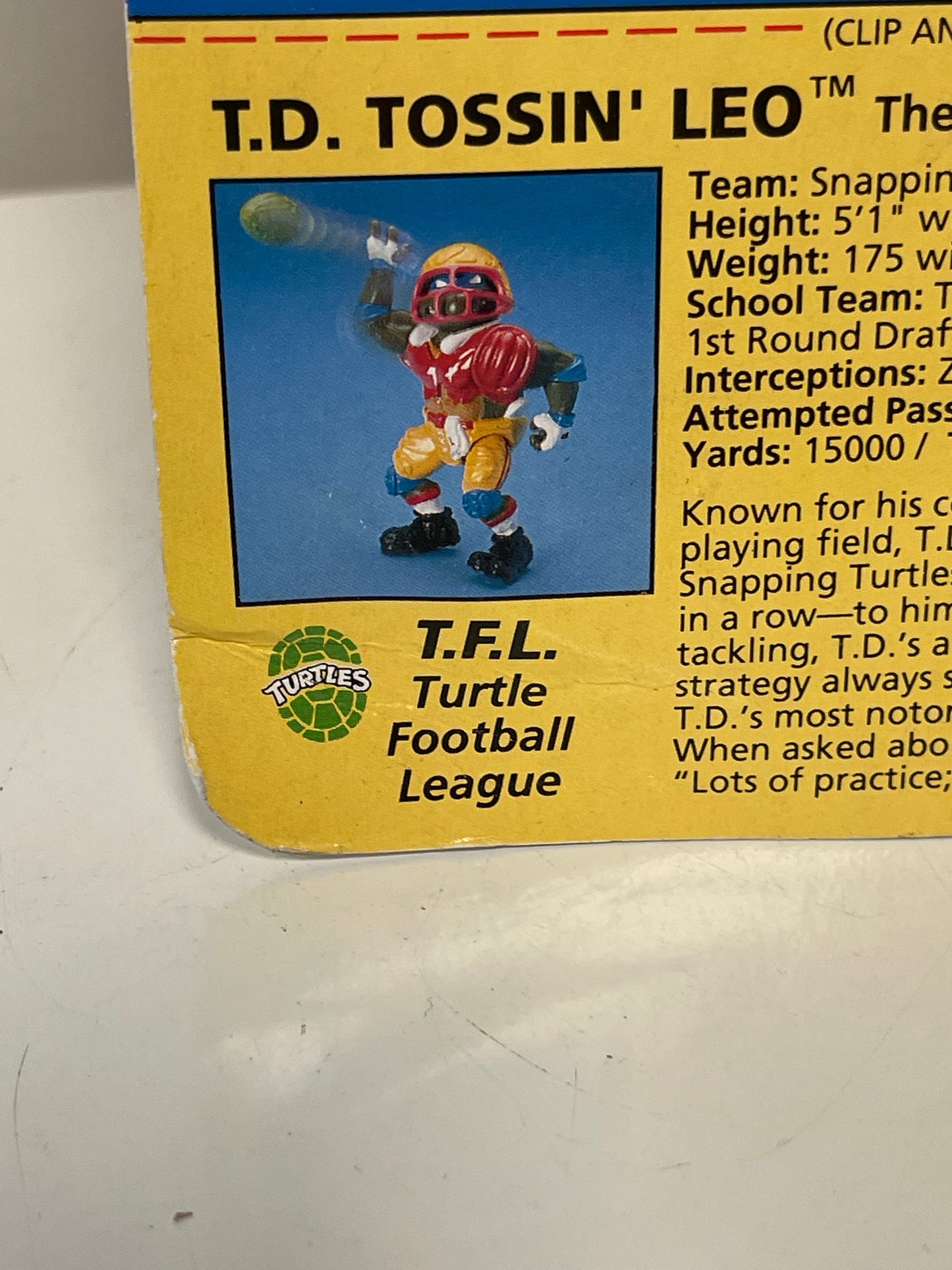 Teenage Mutant Ninja Turtles Sewer Sports All-stars T.D. Tossin' Leo 1991