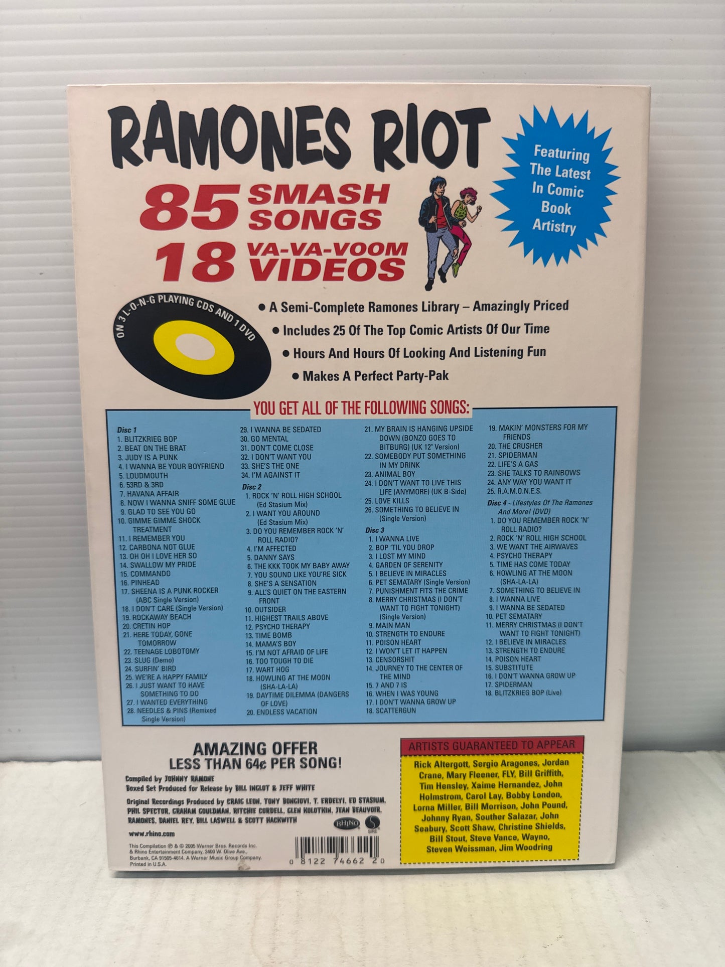 Weird Tales Of The Ramones Box Set / 3 CDs + 1 DVD Book Insert & 3D Glasses NEW
