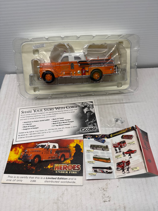Corgi Heroes Under Fire Seagrave 70th Anniversary Open Cab Diecast Vehicle 2002