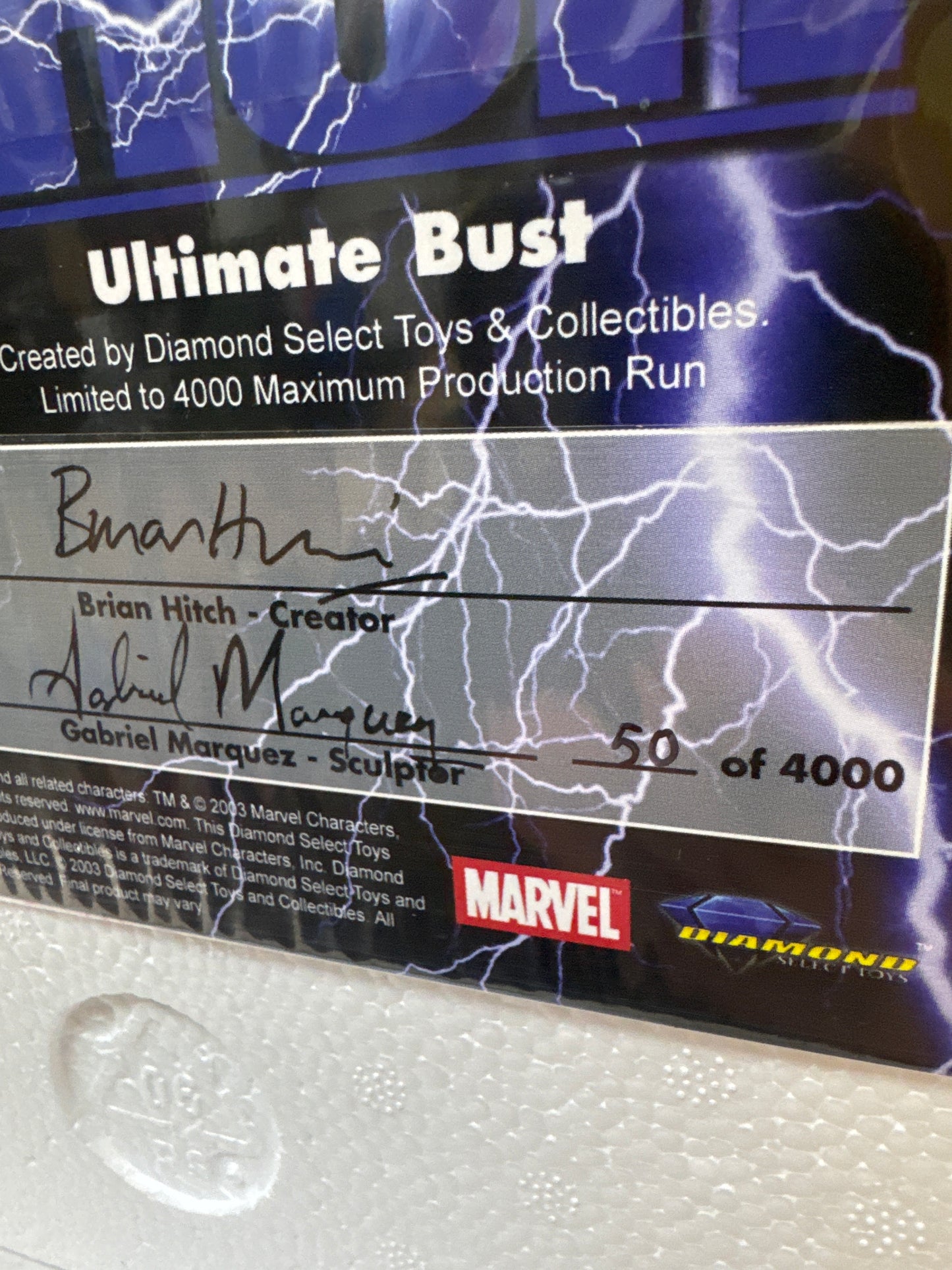 Ultimate Thor Mini Bust - 0050/4000 - NSIB - Diamond Select 2003