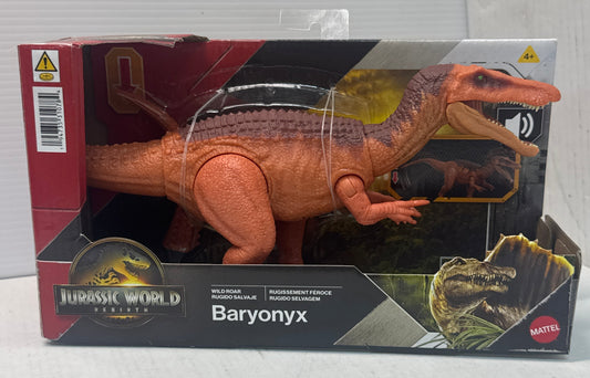 Jurassic World Rebirth Wild Roar Baryonyx Dinosaur with Attack Chomp & Sound