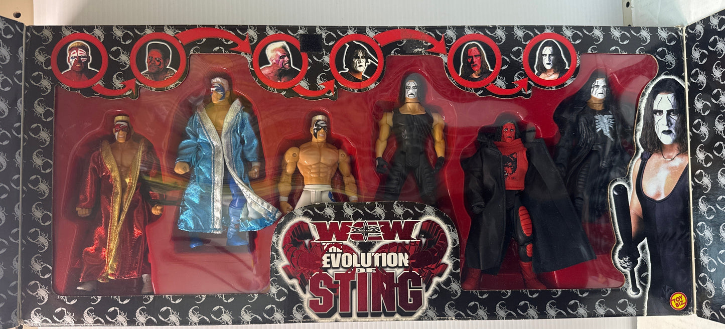 WCW The Evolution Of Sting Action Figures - Toy Biz