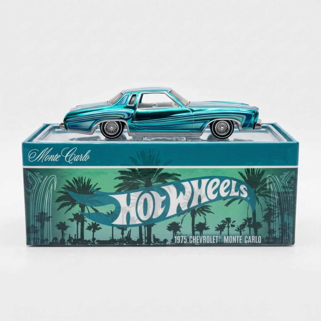 Hot Wheels 2024 RLC Exclusive Red Line Club 1975 Chevrolet Monte Carlo Teal