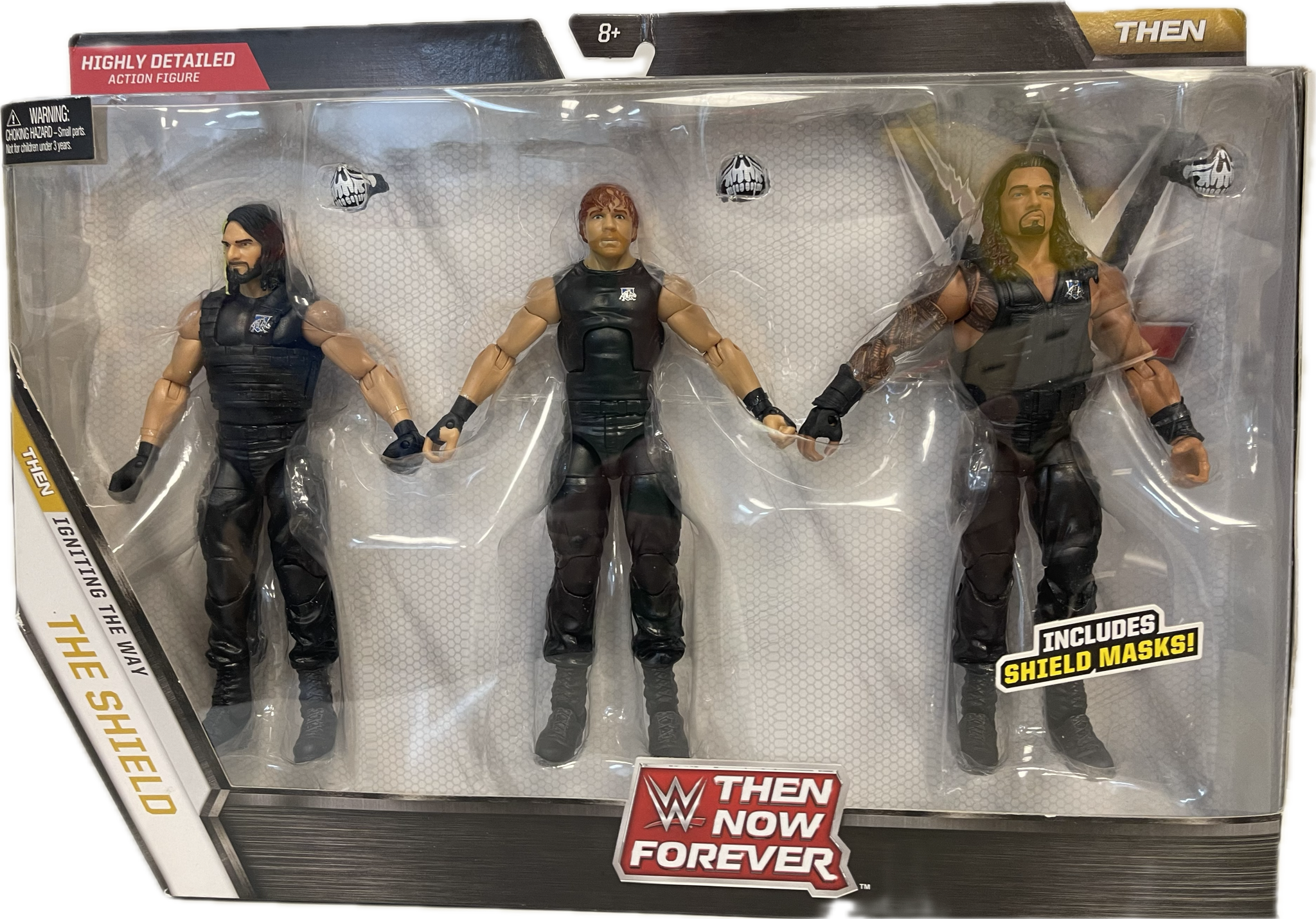 Mattel WWE Then Now Forever Then Igniting The Way The Shield Three Figure Set