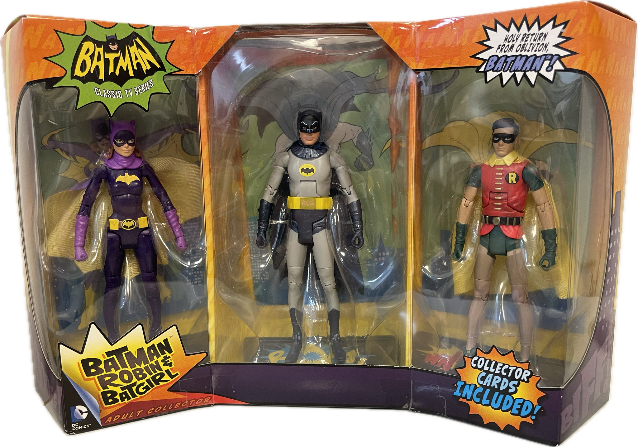 Batman Classic TV Series Batman Robin & Batgirl Three Figure Set
