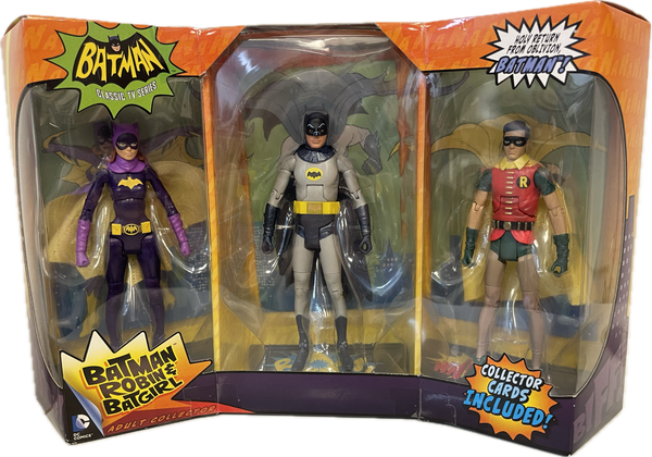 Batman Classic TV Series Batman Robin & Batgirl Three Figure Set