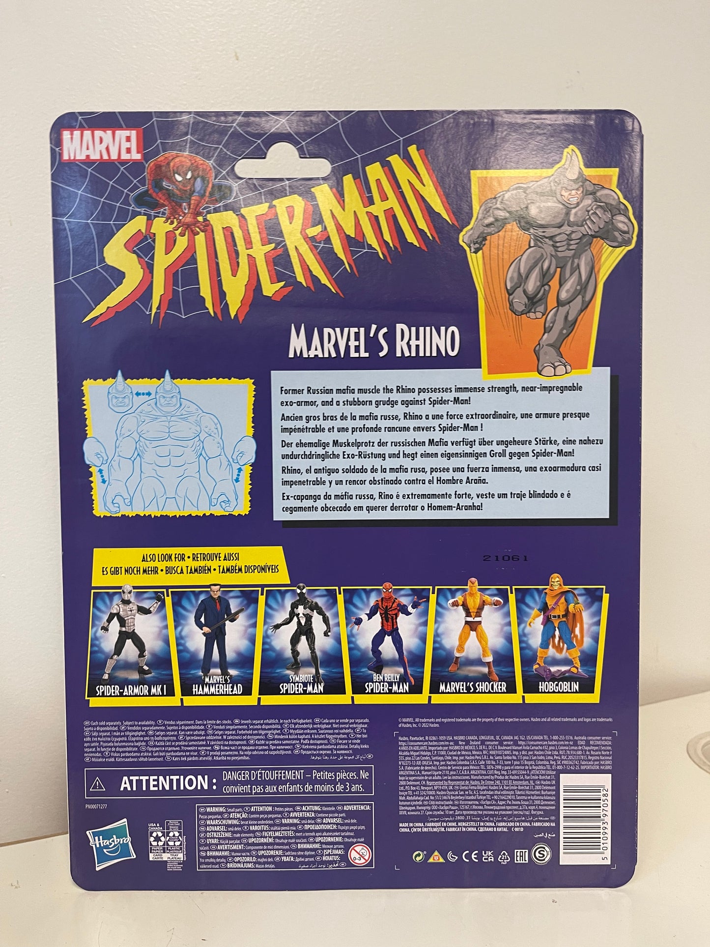 Marvel Legends Retro Spider-Man Series Rhino