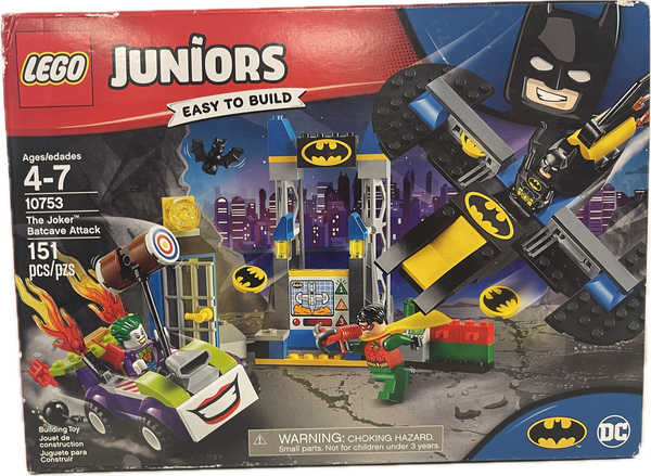 Lego Juniors Easy To Build DC Batman The Joker Batcave Attack 10753 151 pcs