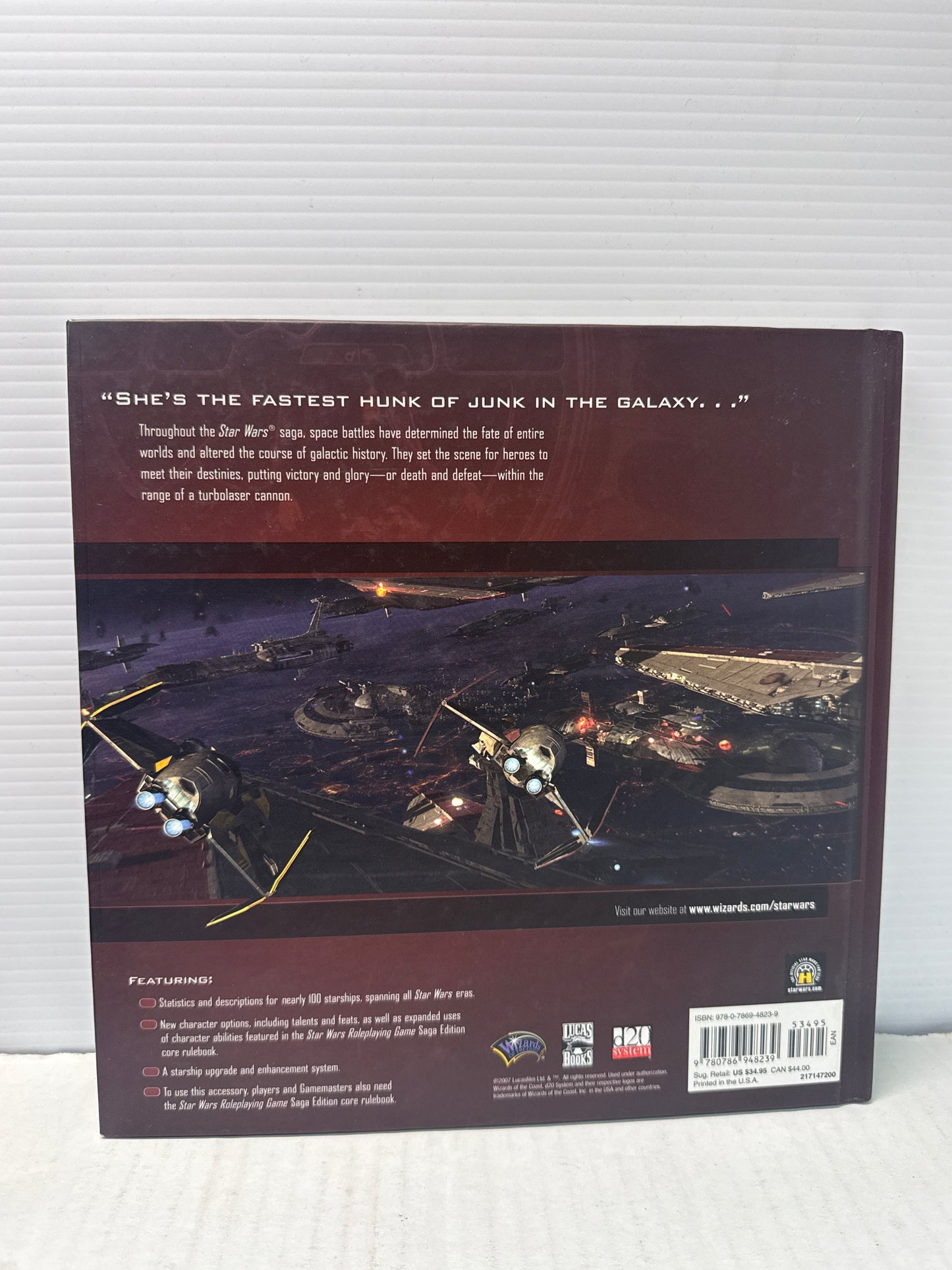 Star Wars Saga Edition Roleplaying Game Starships of the Galaxy Sourcebook - USED WH
