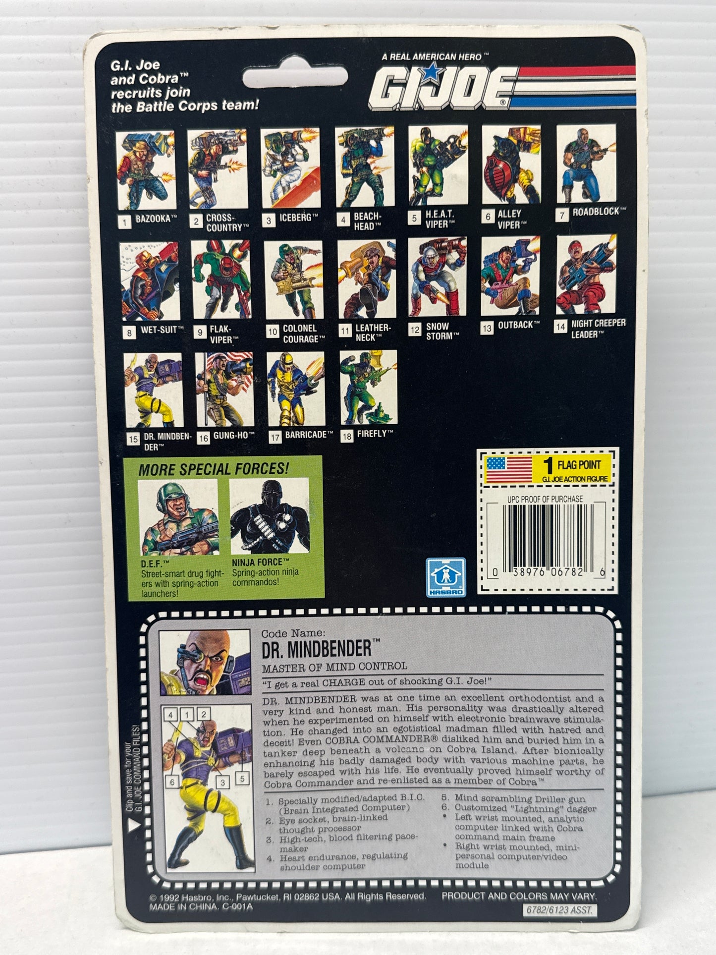 GI Joe Cobra DR. MINDBENDER #15 BATTLE CORPS 1992