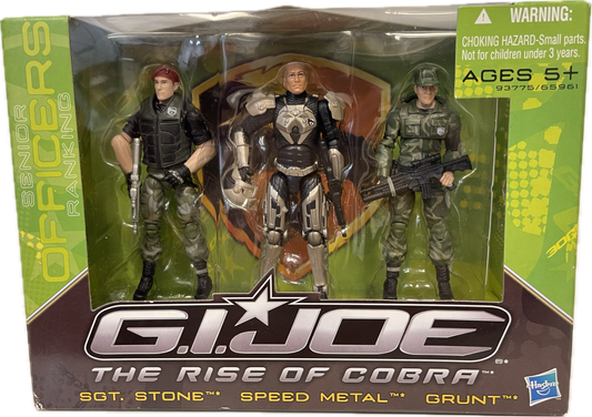 GI Joe The Rise Rise Of Cobra SGT. Stone, Speed Metal, & Grunt Figure Set