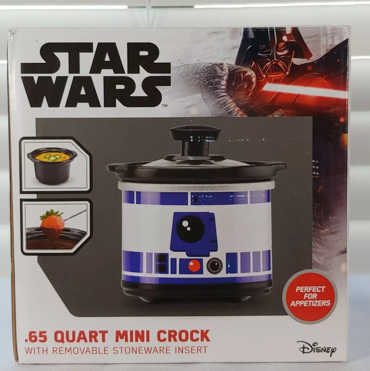New Disney Star Wars .65 Quart Mini Crock Pot R2D2