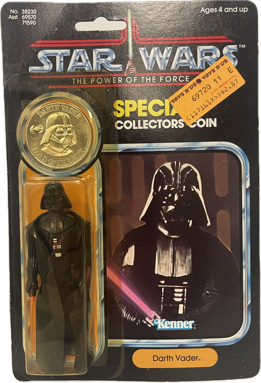1984 Star Wars 92 Back Power Of The Force Darth Vader w/ Coin