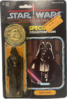 1984 Star Wars 92 Back Power Of The Force Darth Vader w/ Coin
