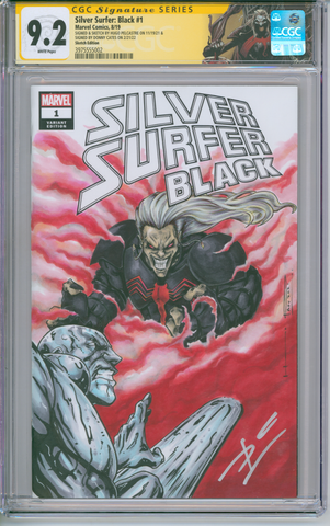 Silver Surfer: Black #1 CGC Signature Series 9.2 Sketch Edition