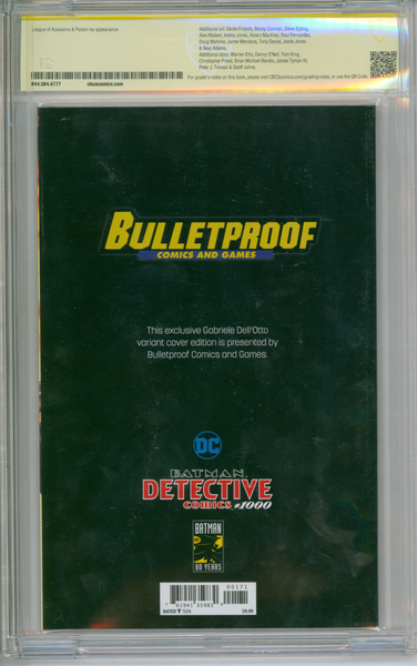 Detective Comics #1000 CBCS 9.8 Bulletproof Comics Exclusive