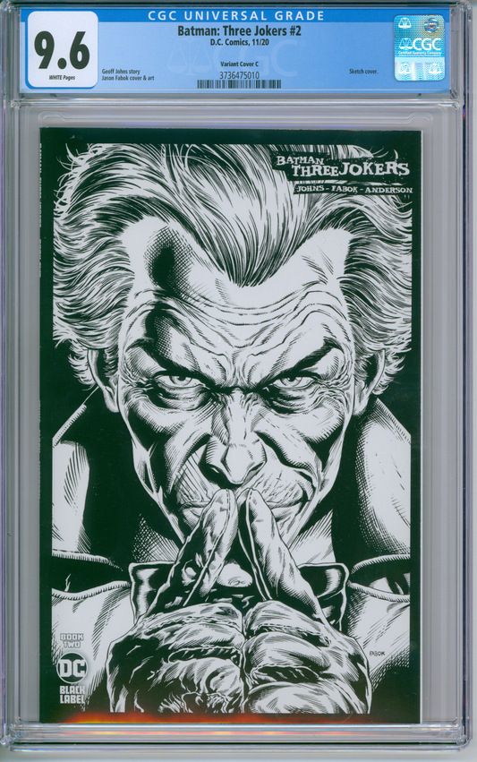Batman: Three Jokers #2 CGC 9.6 Variant Cover C - Sketch Variant Cover