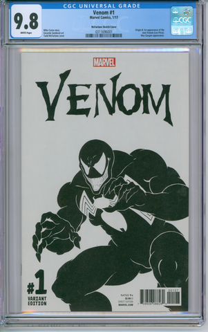 Venom #1 CGC 9.8 McFarlane Sketch Variant