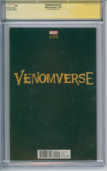 Venomverse #2 CGC Signature Series 9.4