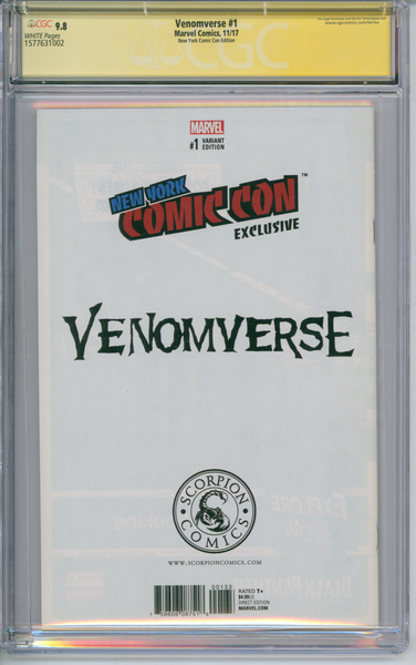 Venomverse #1 CGC Signature Series 9.8 New York Comic Con Edition