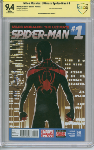 Miles Morales: Ultimate Spider-Man #1 CBCS Signature 9.4 Second Printing