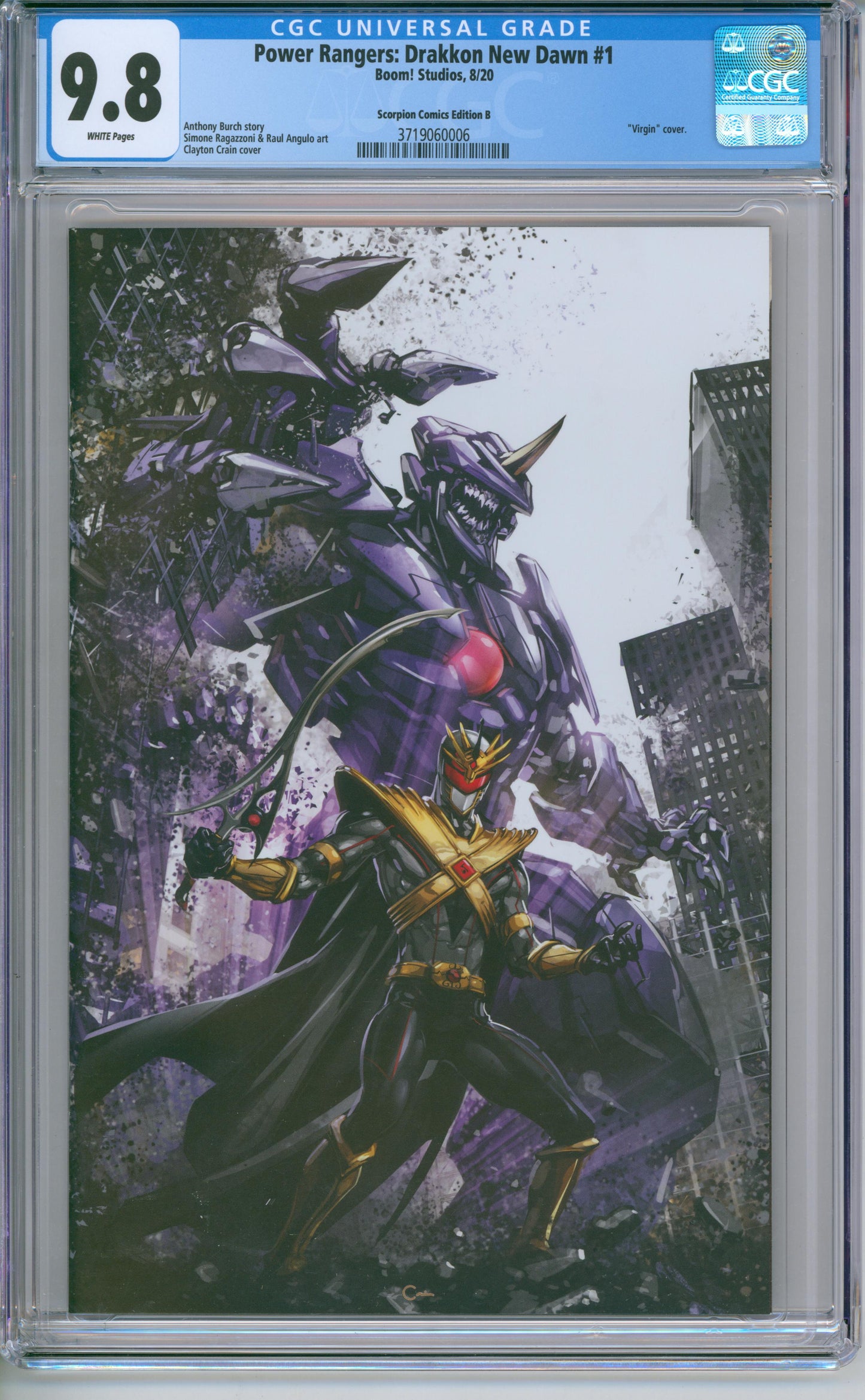 Power Rangers: Drakkon New Dawn #1 CGC 9.8 Scorpion Comics Edition B