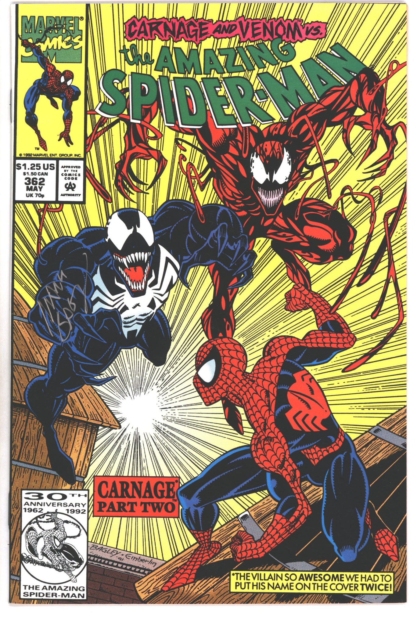 Amazing Spider-Man #362 SIGNED