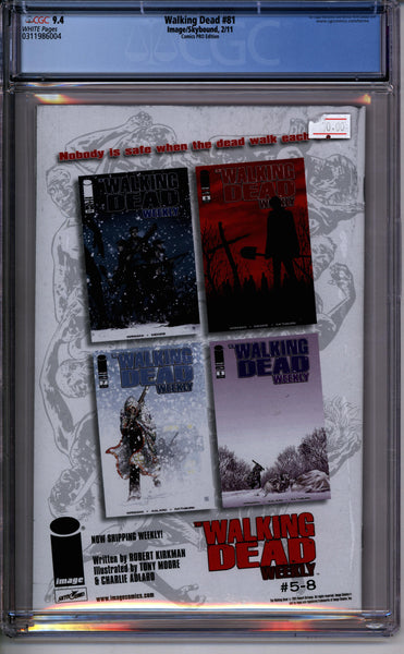 Walking Dead #81 CGC 9.4 Comics PRO Edition