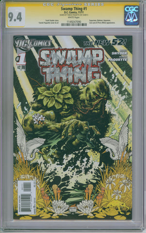 New 52 Swamp Thing #1 CGC Signature Series 9.4