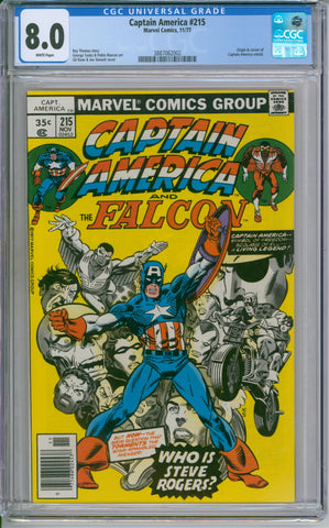 Captain America And The Falcon #215 CGC 8.0
