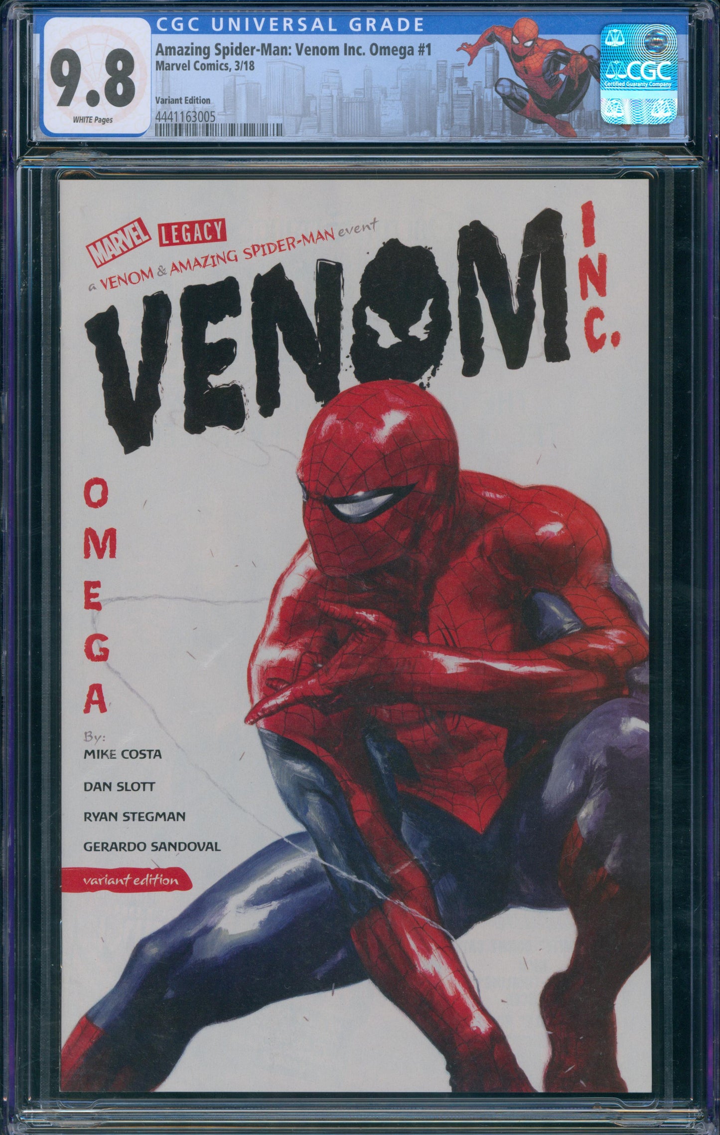 Amazing Spider-Man: Venom Inc. Omega #1 CGC 9.8 - 2018 - Variant Edition