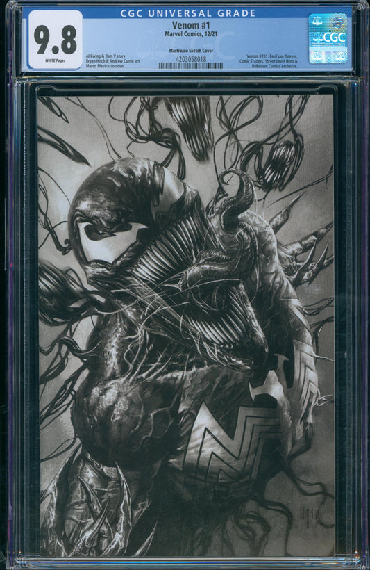 Venom #1 2021 CGC 9.8 - Mastrazzo Sketch Cover