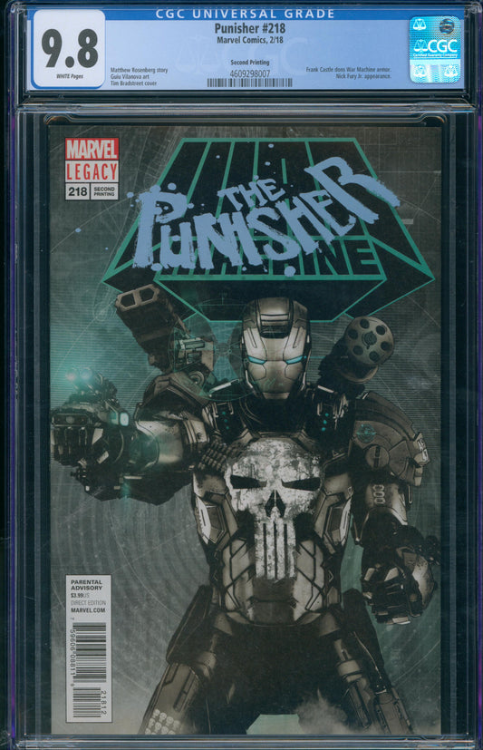 Punisher #218 Second Printing CGC 9.8 - 2018