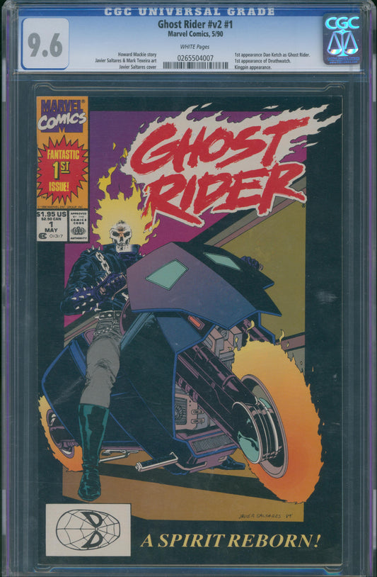 Ghost Rider v2 #1 1990 CGC 9.6 - 1st appearance Dan Ketch as Ghost Rider