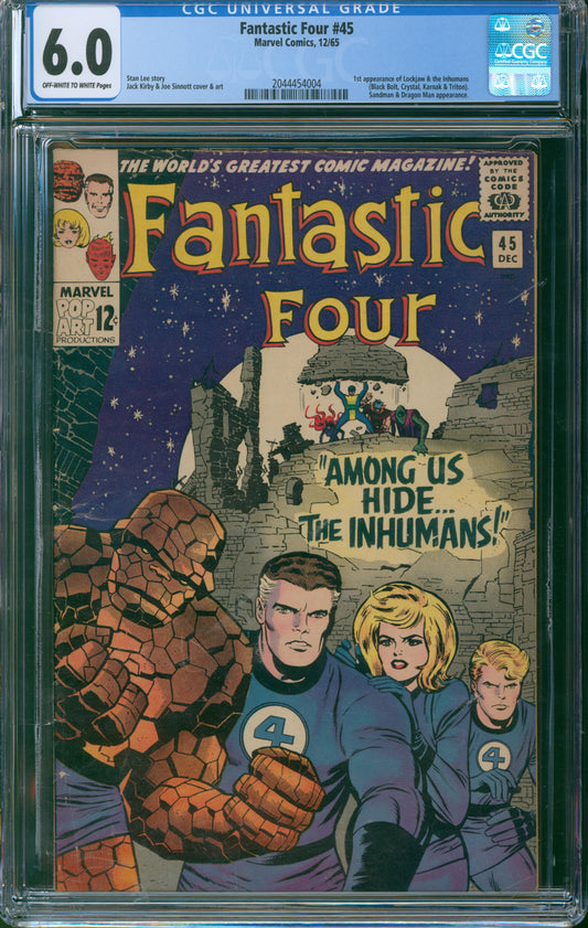 Fantastic Four #45 1965 CGC 6.0 - 1st Appearance of Lockjaw & The Inhumans