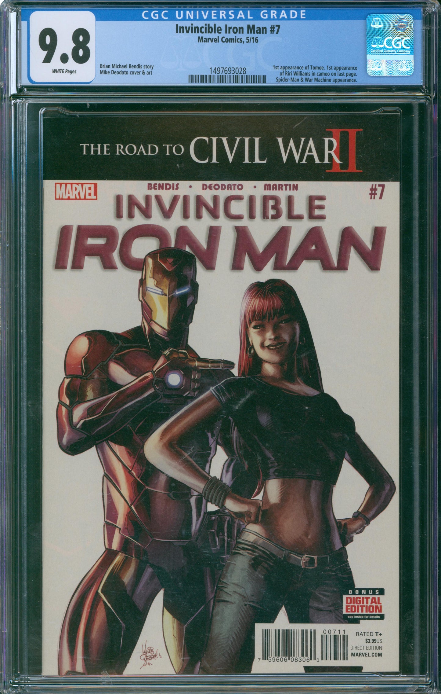 Invincible Iron Man #7 2016 CGC 9.8 - 1st appearance of Tomoe