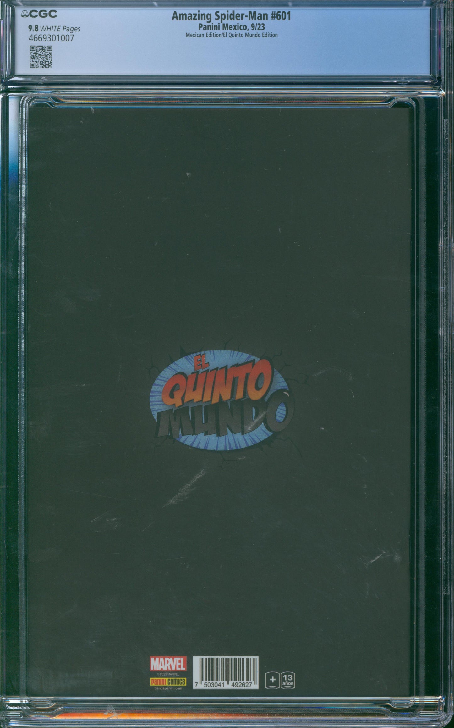 Amazing Spider-Man #601 2023 CGC 9.8 - Mexican Edition/El Quinto Mundo Edition