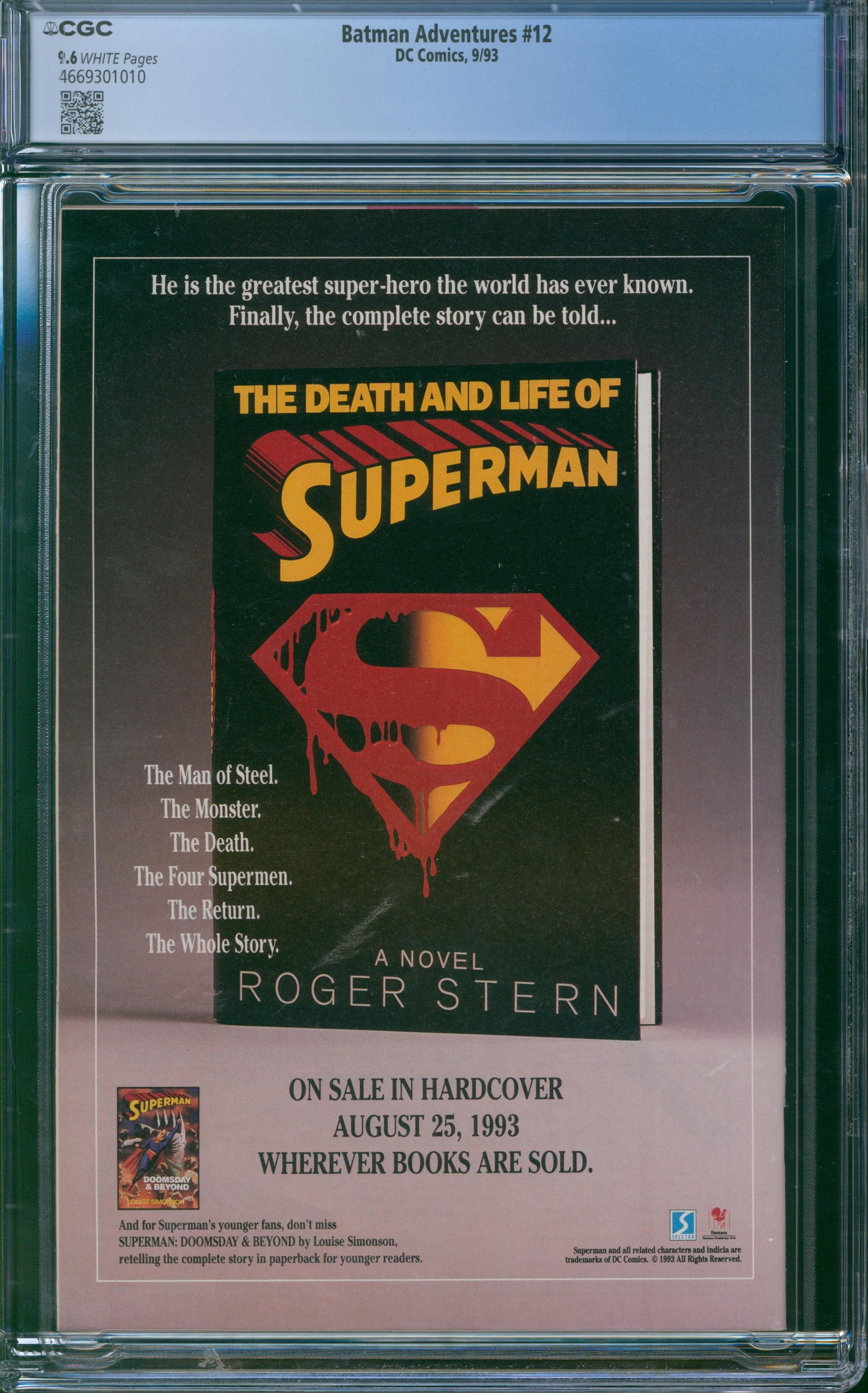 Batman Adventures #12 1993 CGC 9.6 - 1st appearance of Harley Quinn in comics