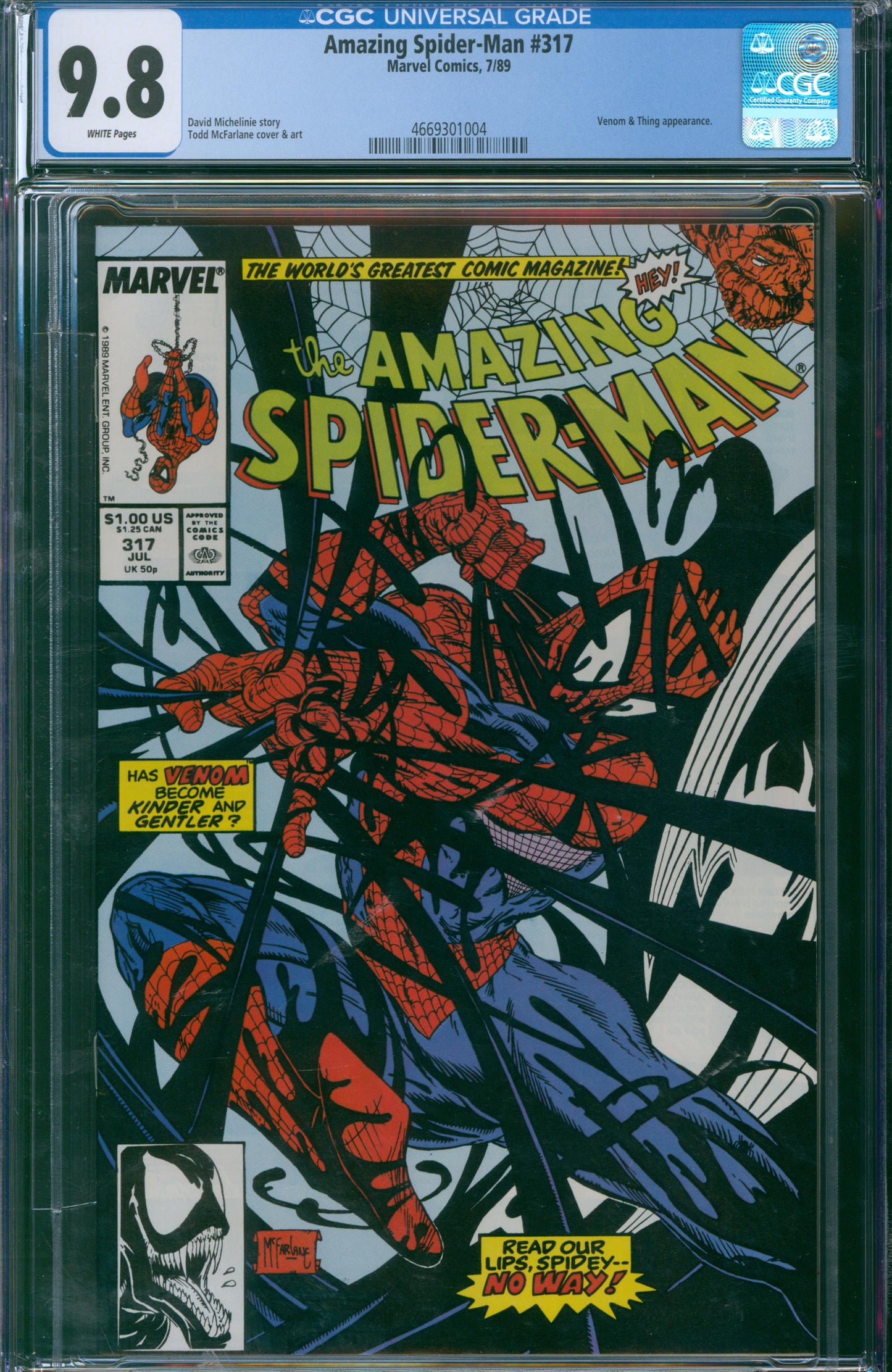 Amazing Spider-Man #317 1989 CGC 9.8 - Venom & Thing Appearance