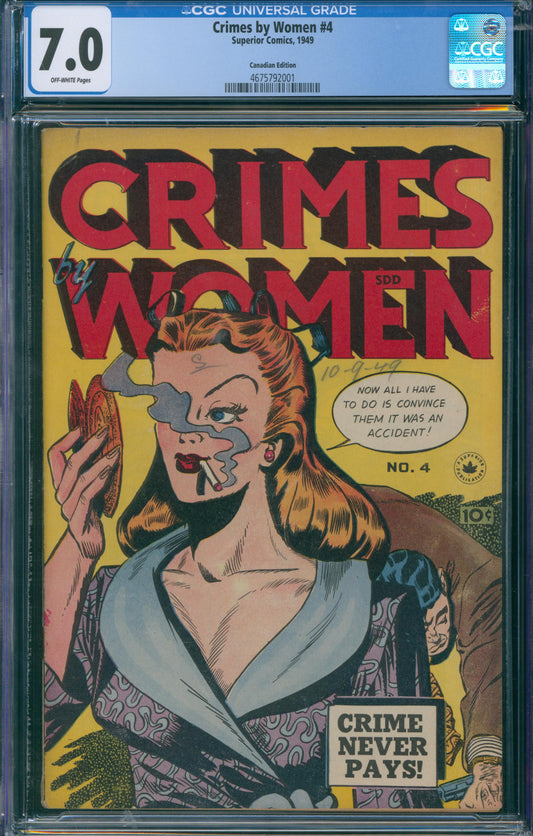 Crimes by Women #4 CGC 7.0 - Canadian Edition