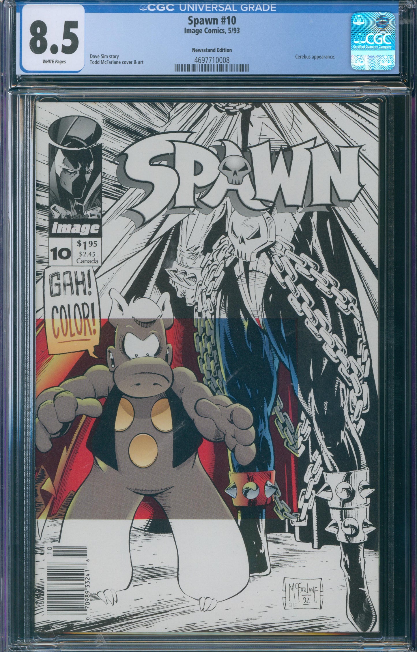 Spawn #10 CGC 8.5 Newsstand Edition - 1993