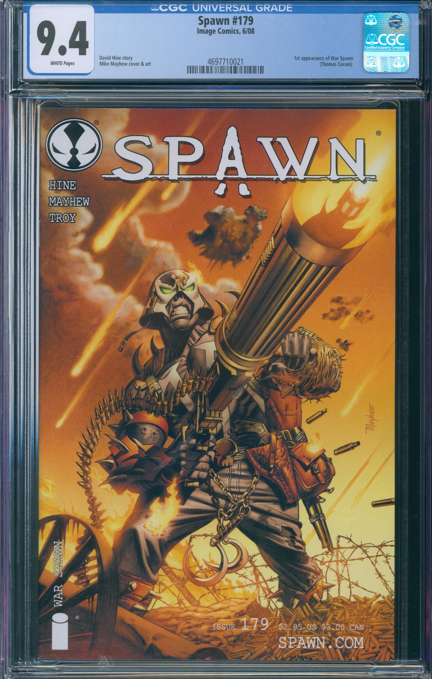 Spawn #179 CGC 9.4 - 1st Appearance of War Spawn