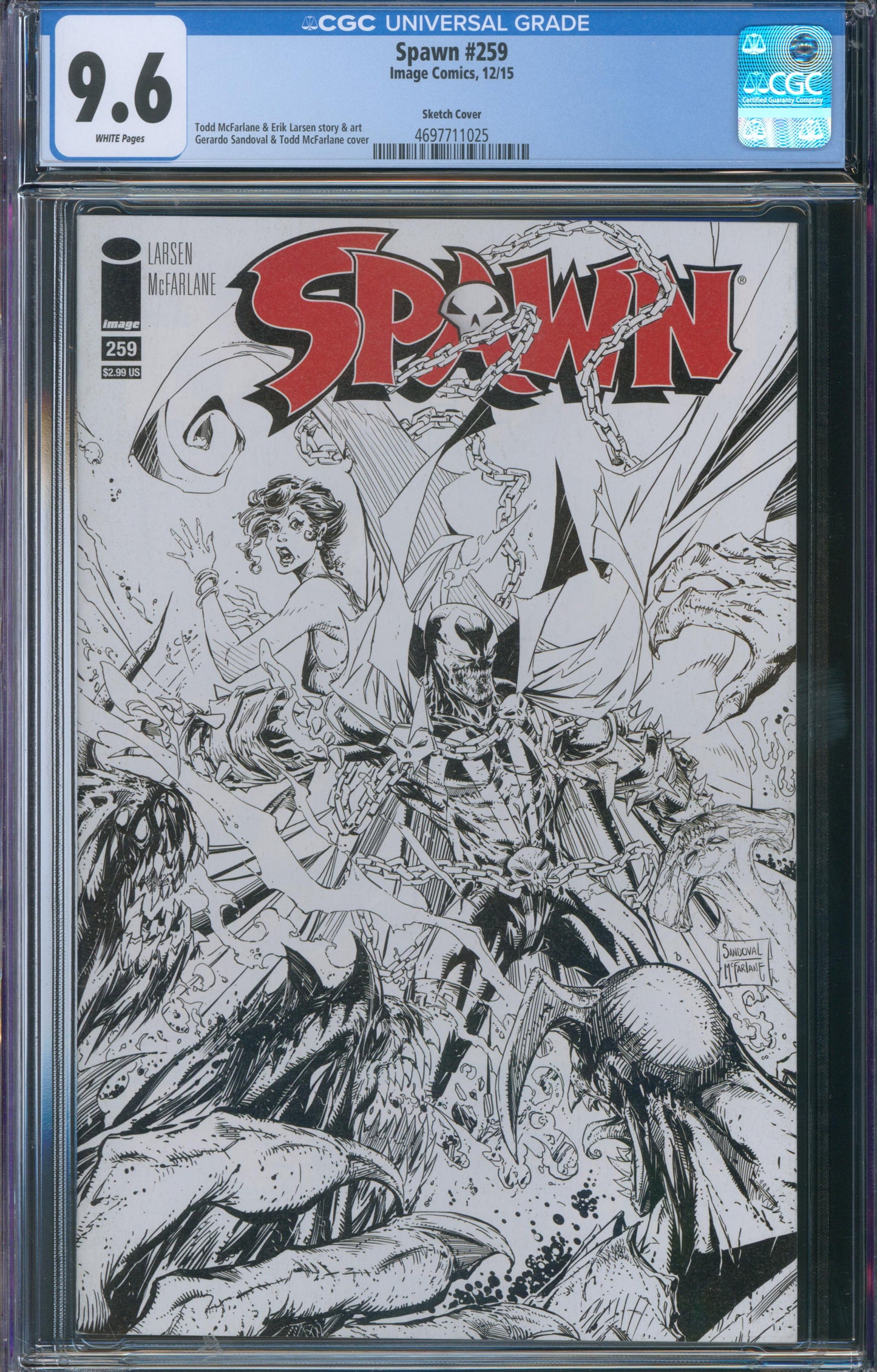 Spawn #259 CGC 9.6 - Sketch Cover