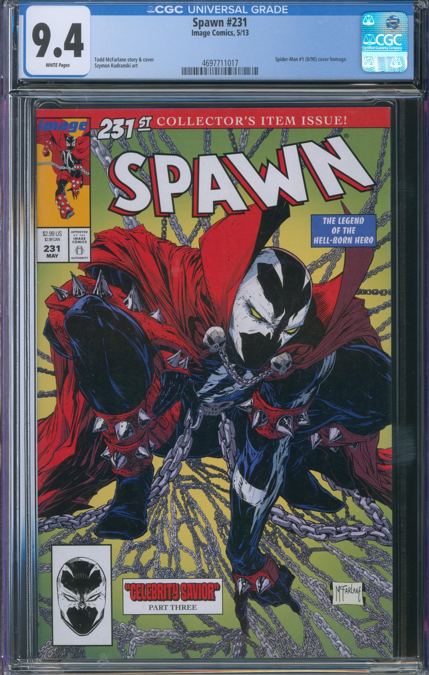Spawn #231 CGC 9.4 - Spider-Man #1 (8/90) Cover Homage