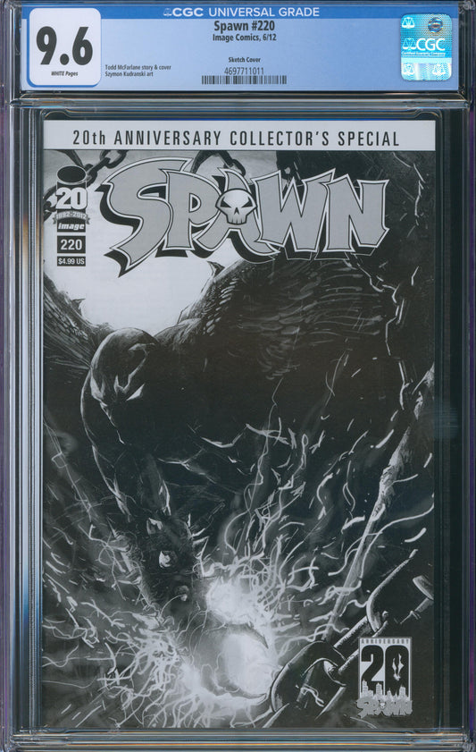 Spawn #220 CGC 9.6 - Sketch Cover