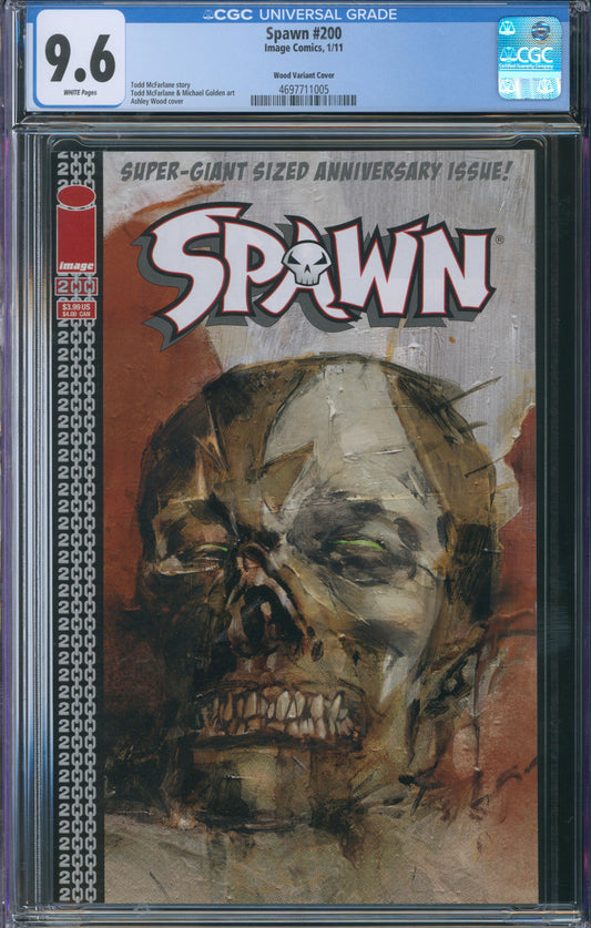 Spawn #200 CGC 9.6 - Wood Variant Cover