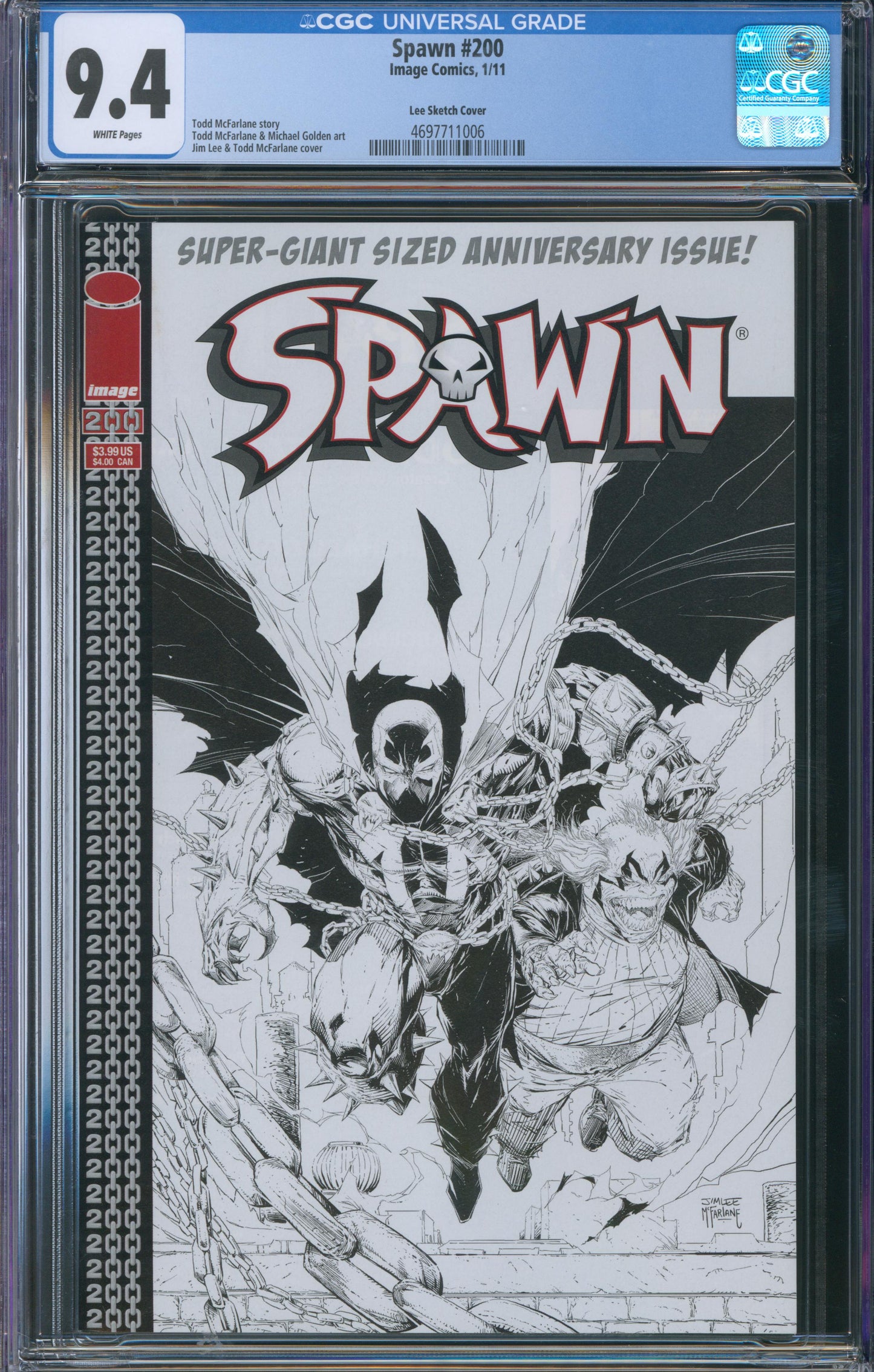 Spawn #200 CGC 9.4 - Lee Sketch Cover