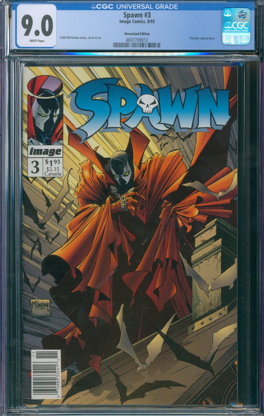 Spawn #3 CGC 9.0 - Newsstand Edition