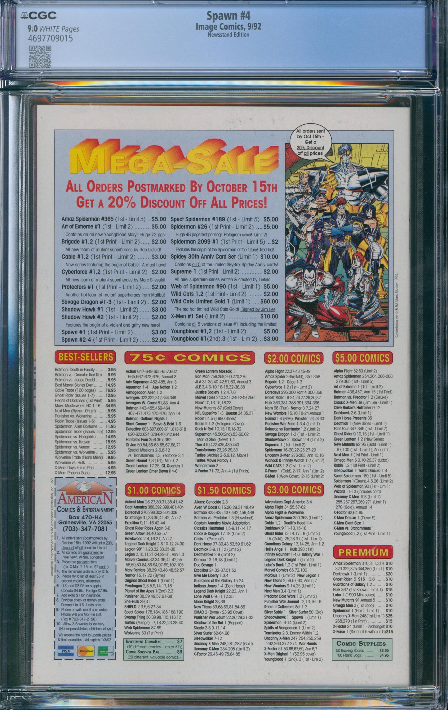 Spawn #4 CGC 9.0 - Newsstand Edition